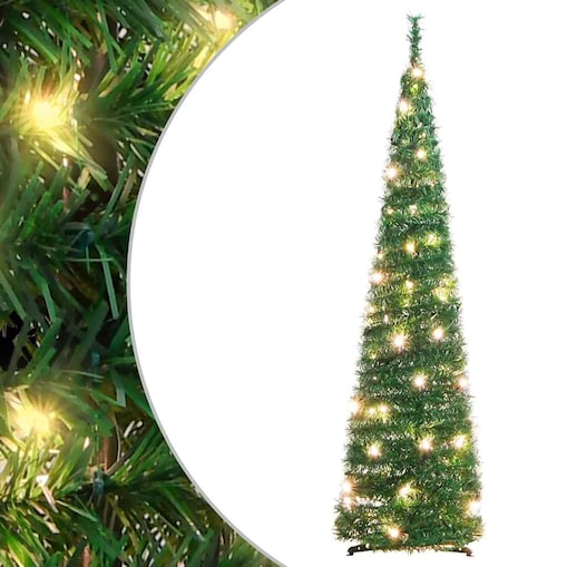 vidaXL Sztuczna choinka typu pop-up, 50 LED, zielona, 120 cm
