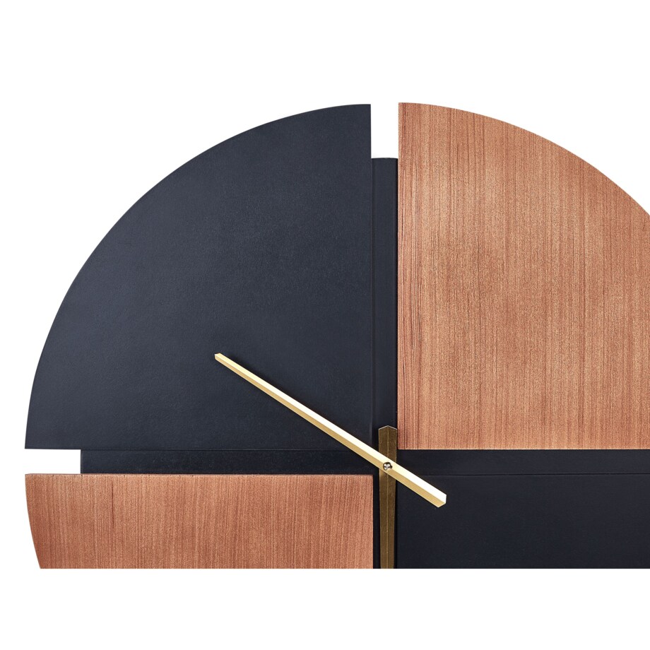Zegar ścienny ø 60 cm jasne drewno z czarnym ARAMON