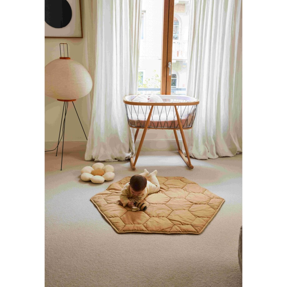 Mata do zabawy Honeycomb 100 x 100 cm, Planet Bee, Lorena Canals