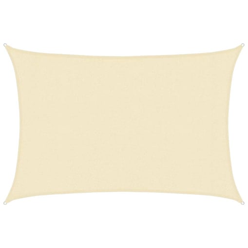 vidaXL Żagiel przeciwsłoneczny, 160 g/m², kremowy, 3x5 m, HDPE