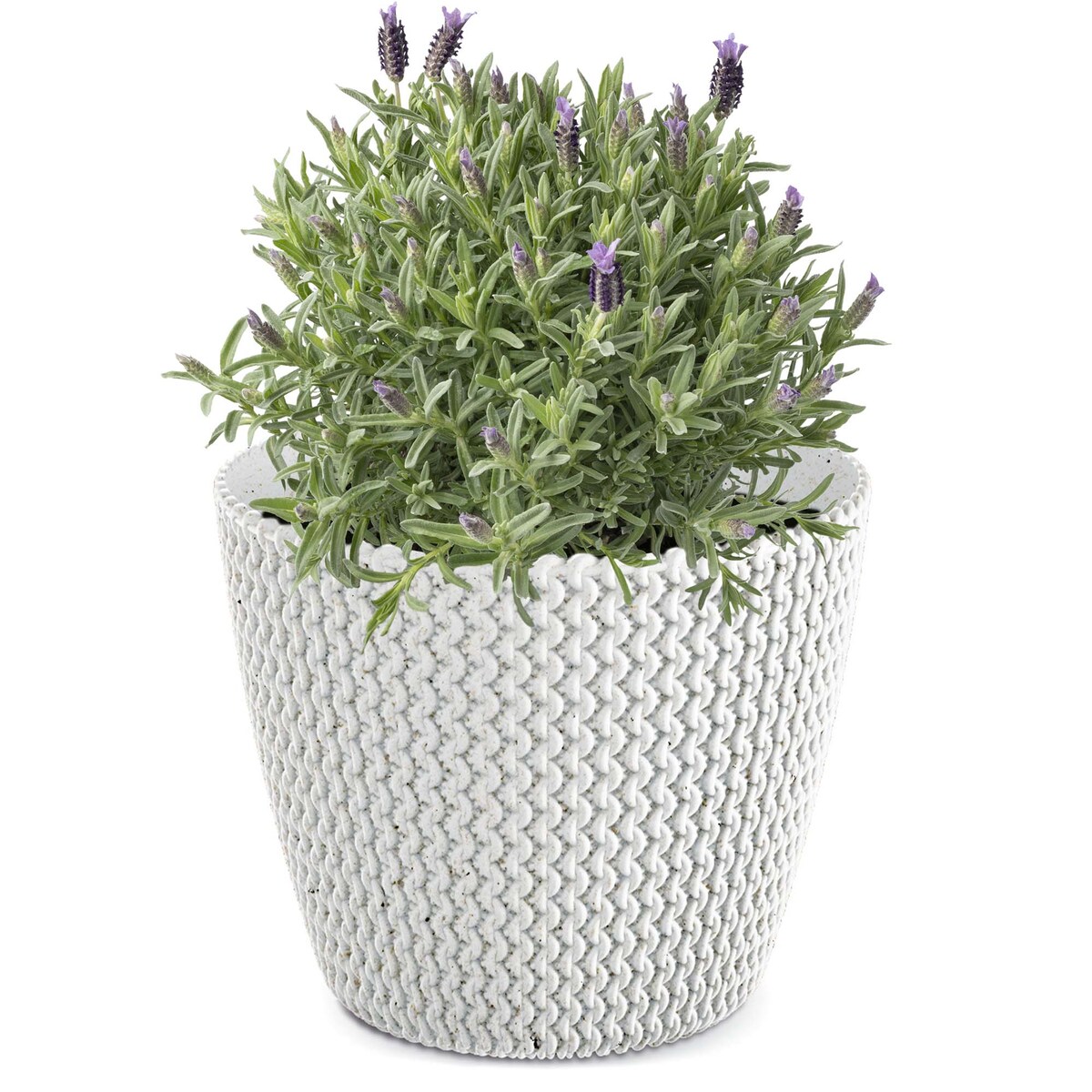 Doniczka Osłonka Domowa 21,8 Cm Na Stół Parapet Do Domu Biała