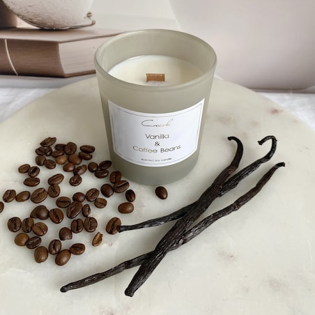 Vanilla & Coffee Beans- 210 gram ekologiczna naturalna świeca sojowa