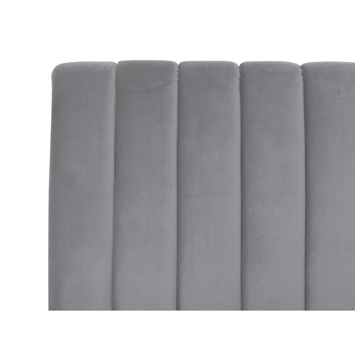 Łóżko welurowe 180 x 200 cm szare MARVILLE