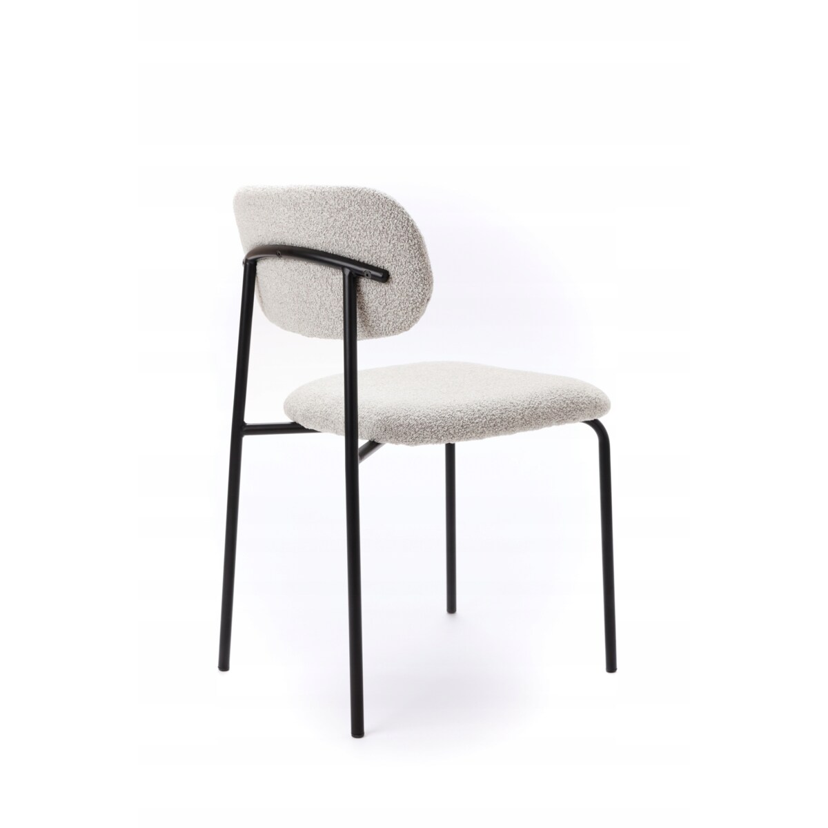 ZESTAW 2 SZTUK Krzesła NUVIA Szaro-Czarne Tapicerowane Nowoczesne Loft