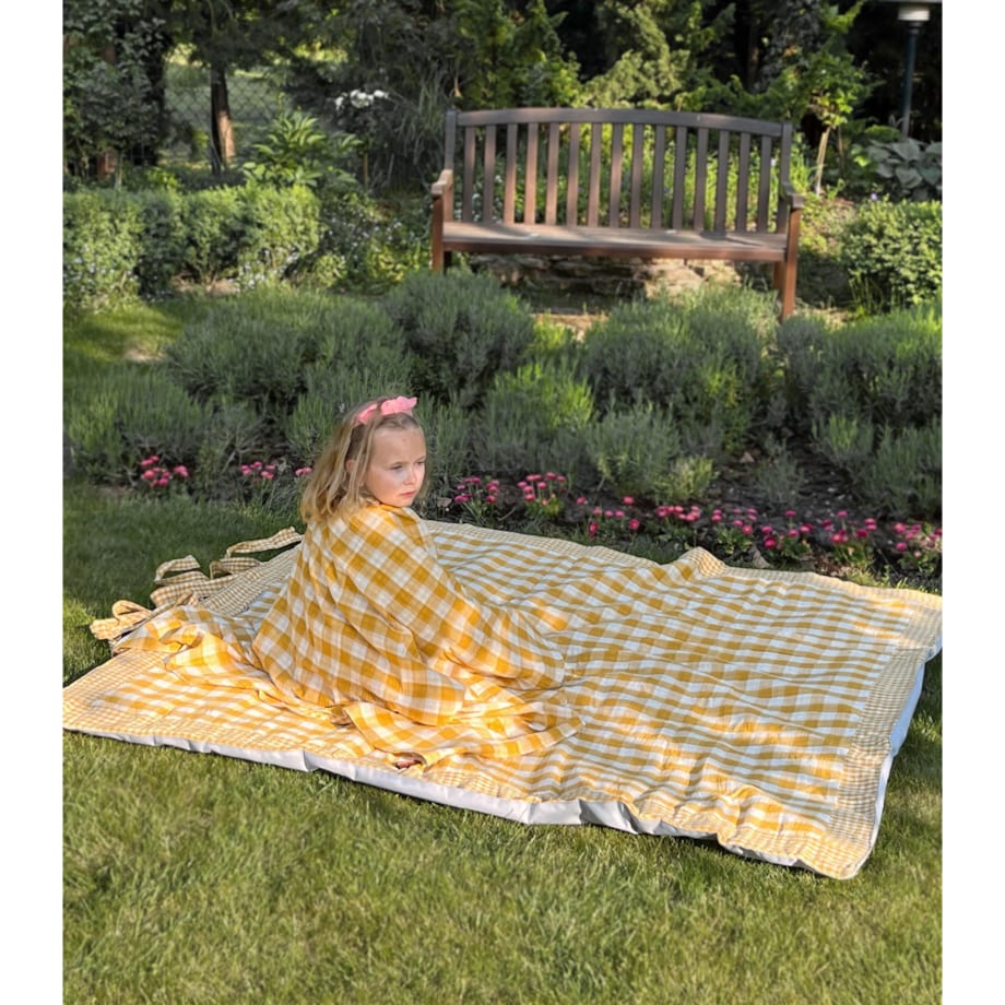 Orcha – muślinowy koc piknikowy XXL – mata piknikowa 180×150 cm