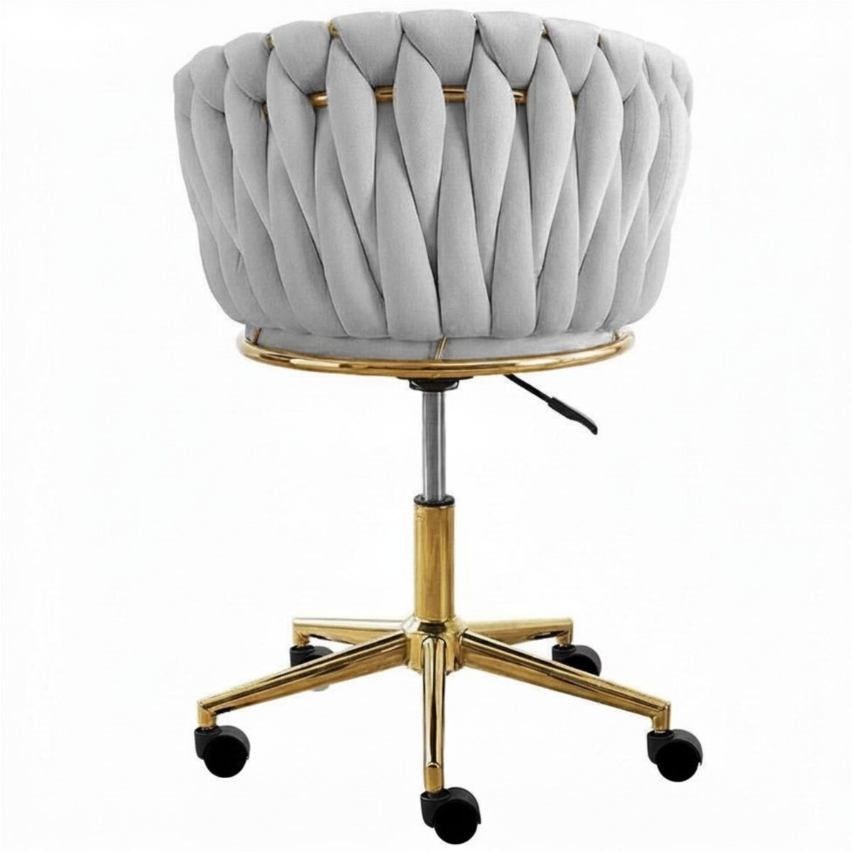 Fotel biurowy krzesło obrotowe regulowane welurowe szare