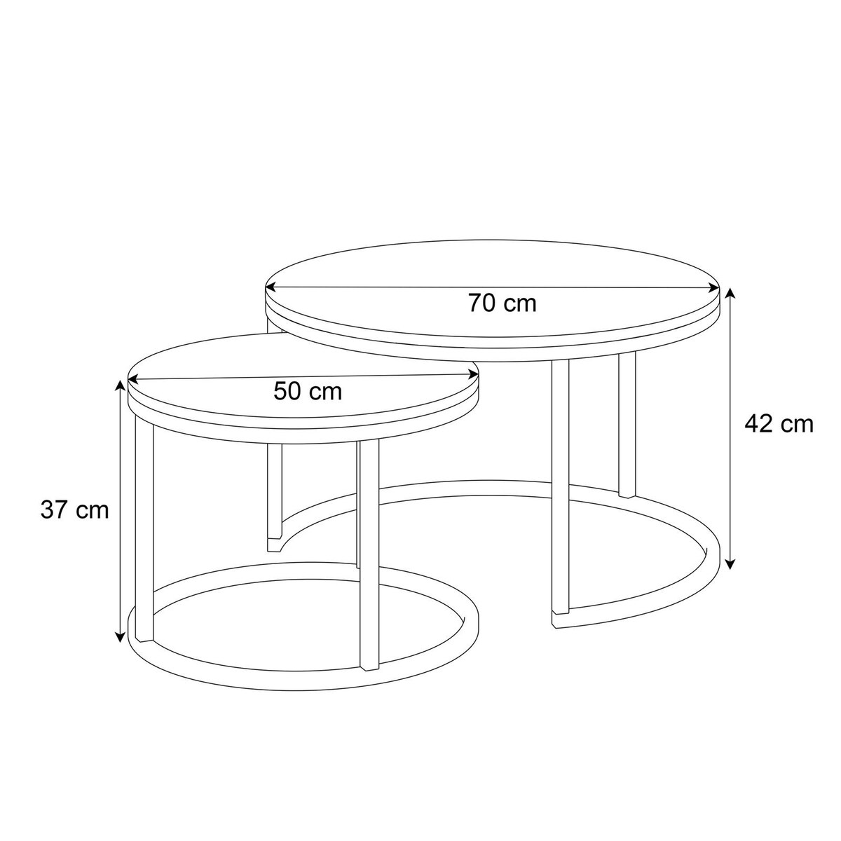 Stolik kawowy CORRIE 2w1 złoty biały marmur