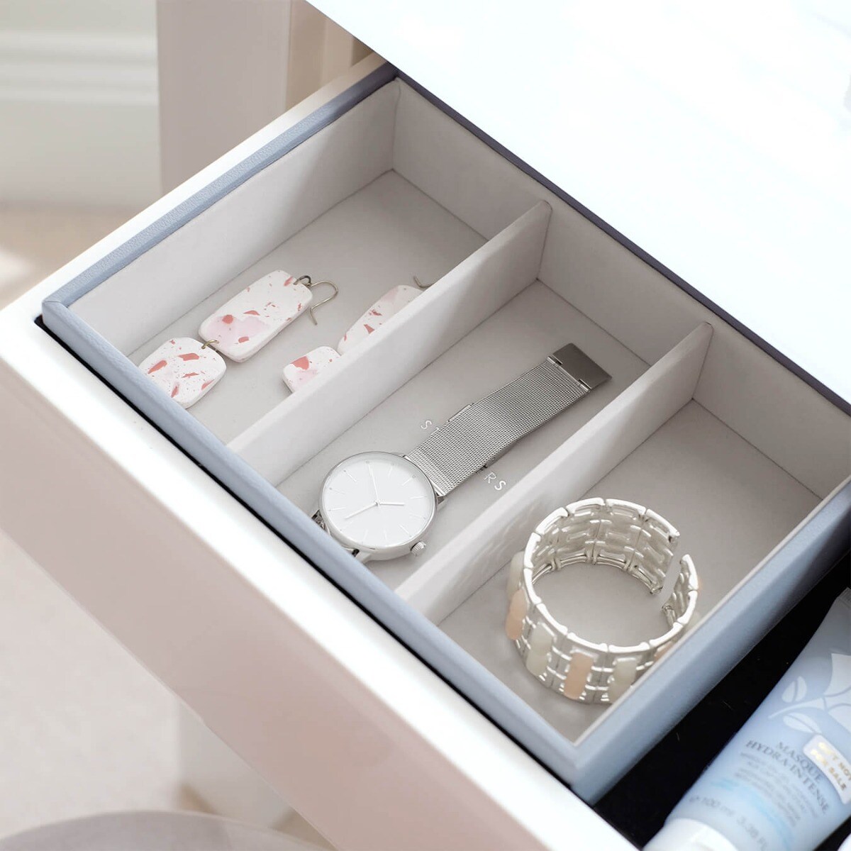 Szkatułka na biżuterię Stackers 3 komorowa classic lawendowa