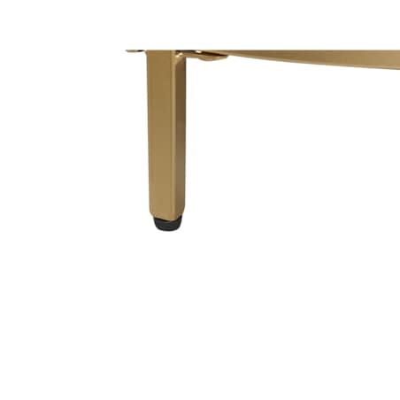 Stolik kawowy BIRNEY Szkło hartowane Złoty