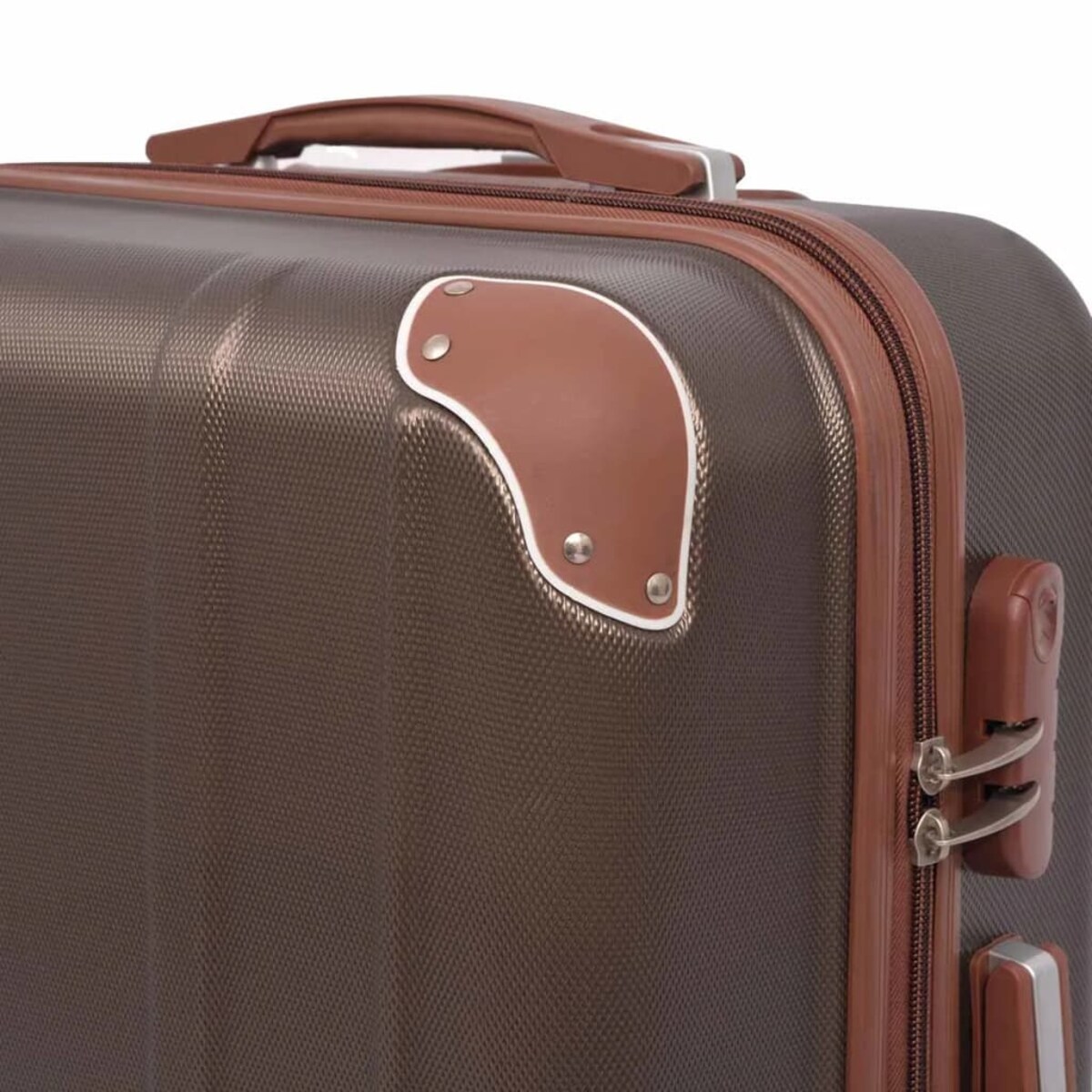 vidaXL Zestaw walizek na kółkach w kolorze kawy, 4 szt.