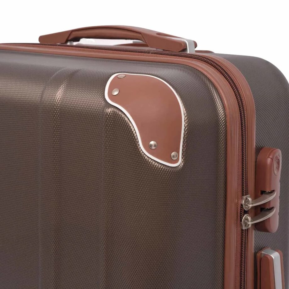 vidaXL Zestaw walizek na kółkach w kolorze kawy, 4 szt.