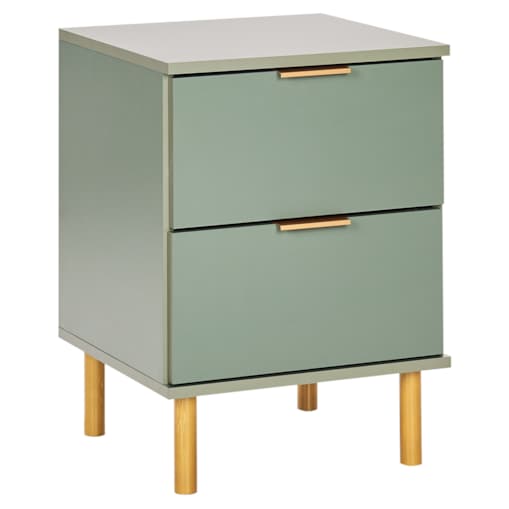 Szafka nocna 2 szuflady WALPOLE Zielony