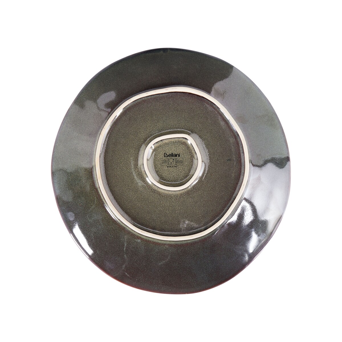 Zestaw 8 dużych talerzy THYME Kamionka Ciemnozielony