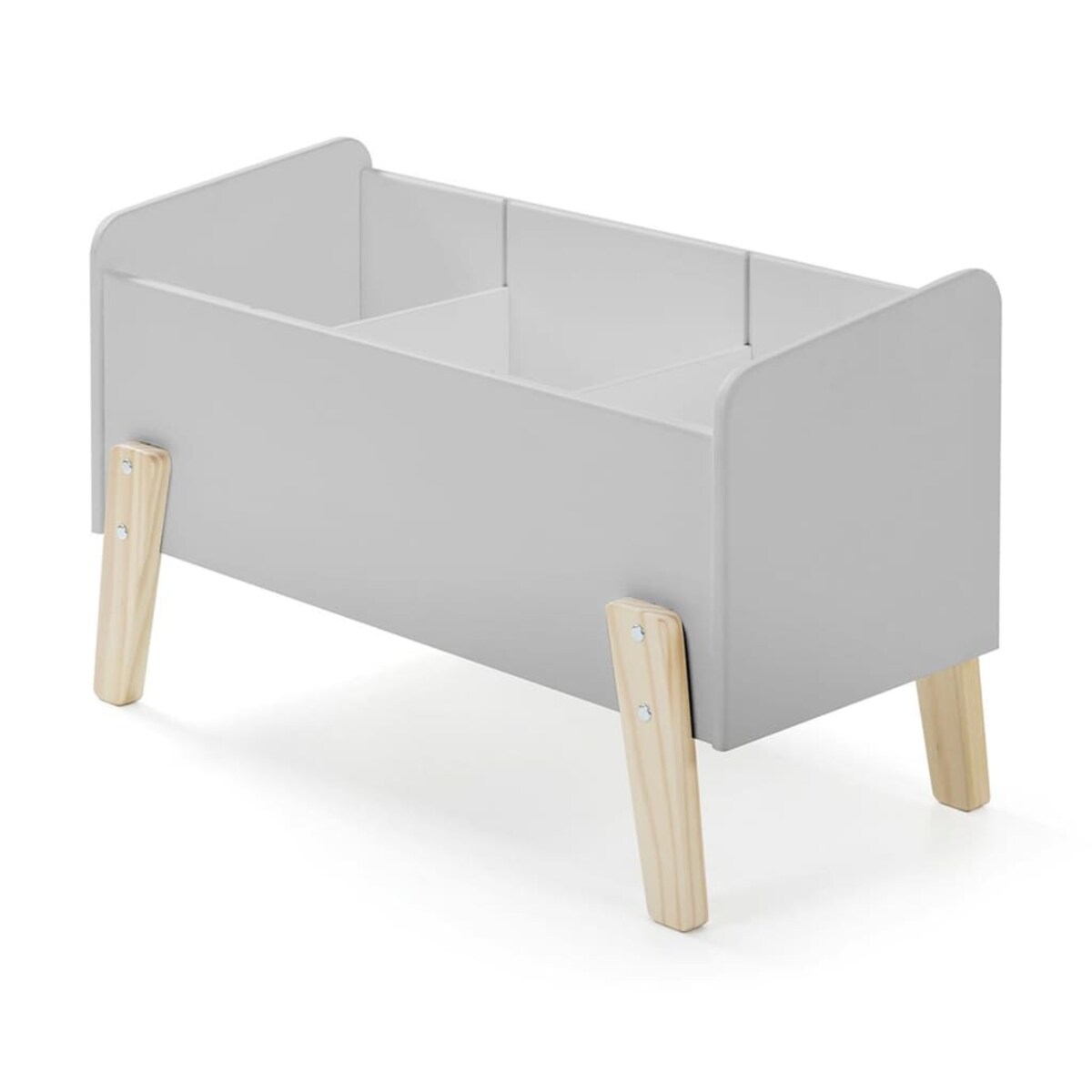 Vipack Skrzynka na zabawki Kiddy, drewniana, szara