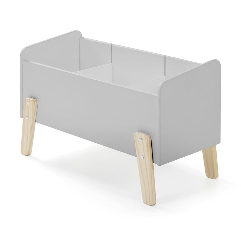 Vipack Skrzynka na zabawki Kiddy, drewniana, szara