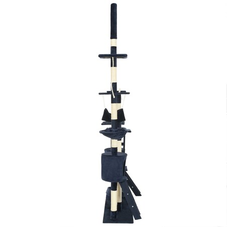 vidaXL Drapak dla kota z sizalowymi słupkami, 230-250 cm, niebieski