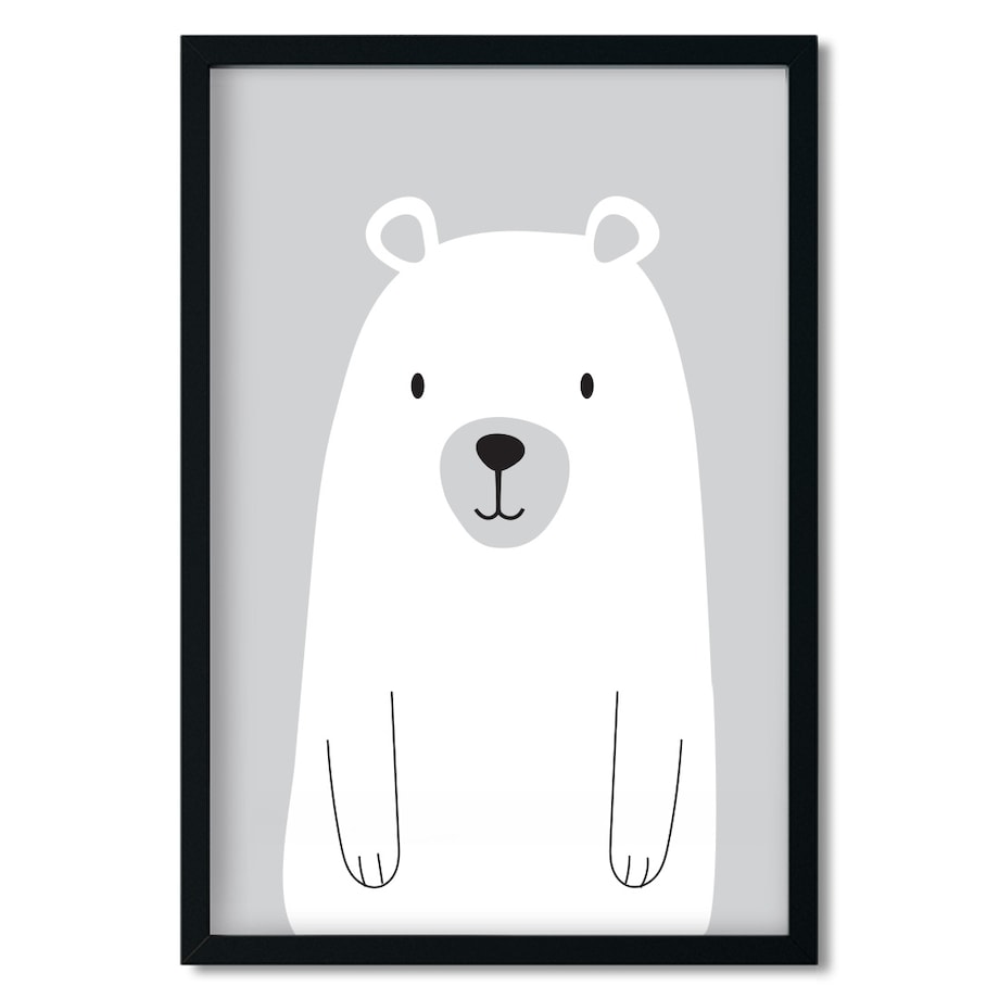 Plakat dla dzieci Miś szary 40x50