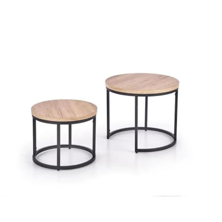 Zestaw 2 stolików kawowych OREO dąb san remo