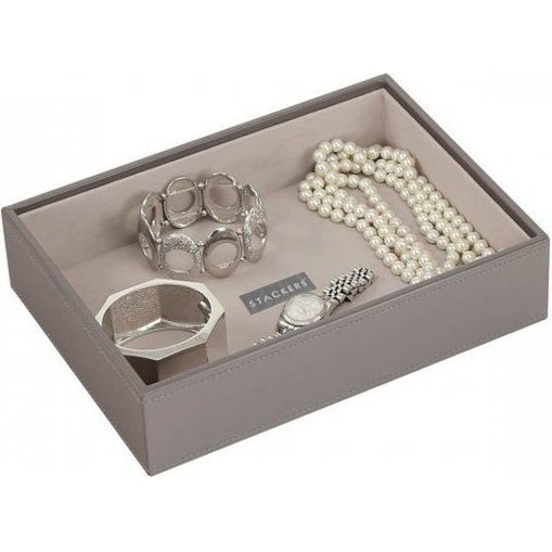 Szkatułka na biżuterię Stackers open classic szaro-beżowa