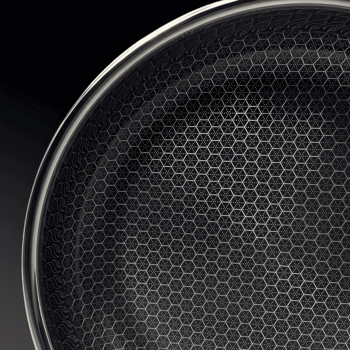 Profesjonalna patelnia ceramiczna Kanso 28 cm z pokrywką Plaster miodu Na indukcje Na gaz Nierdzewna