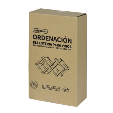 restaer drewniany stojak na wino 31,5x12x16 cm
