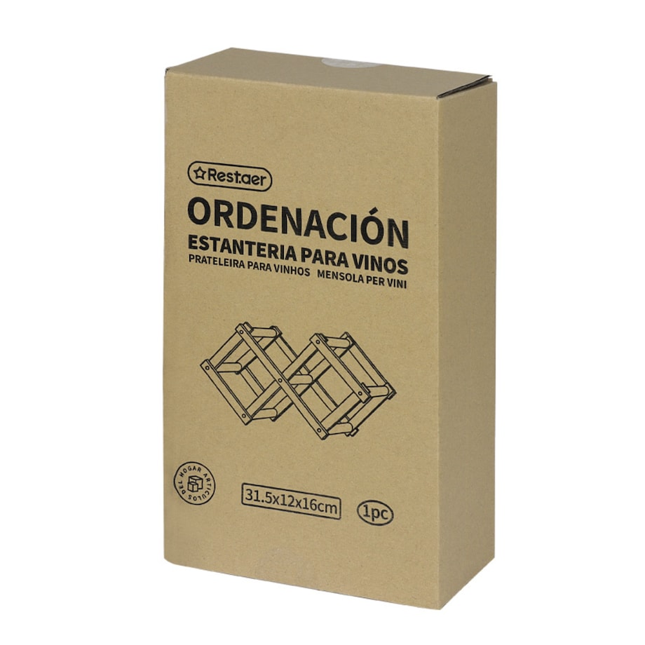 restaer drewniany stojak na wino 31,5x12x16 cm