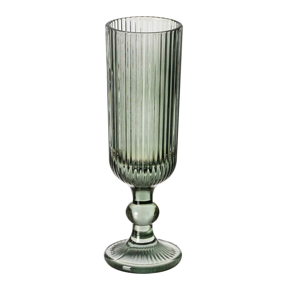 Kieliszki do szampana LINES z ryflowanego szkła, zestaw 6 sztuk, 160 ml