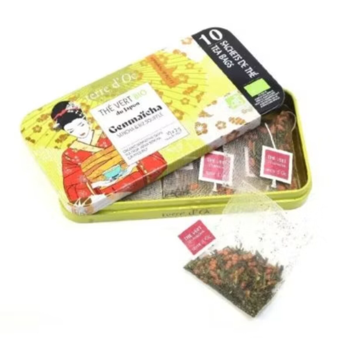 Herbata zielona w torebkach Genmaïcha, 10 szt, terre d'Oc