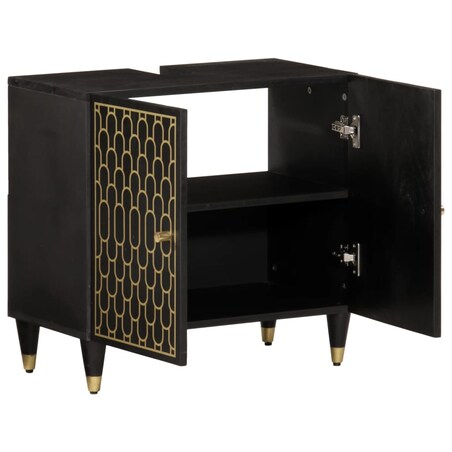 vidaXL Szafka pod umywalkę, 62x33x58 cm, lite drewno mango