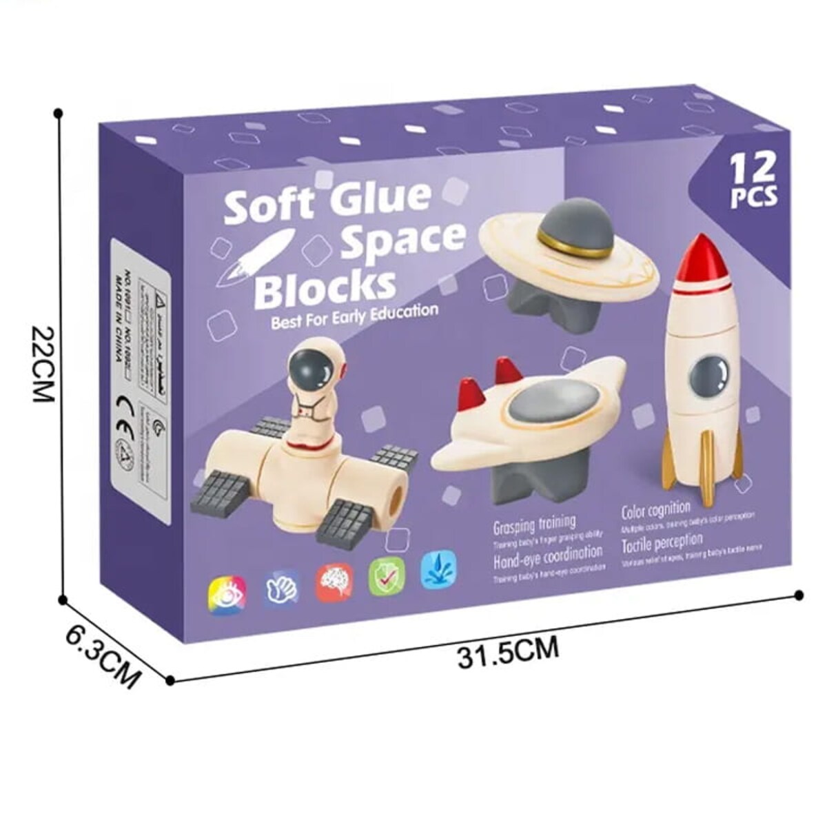 Pojazdy kosmiczne - miękkie klocki sensoryczne