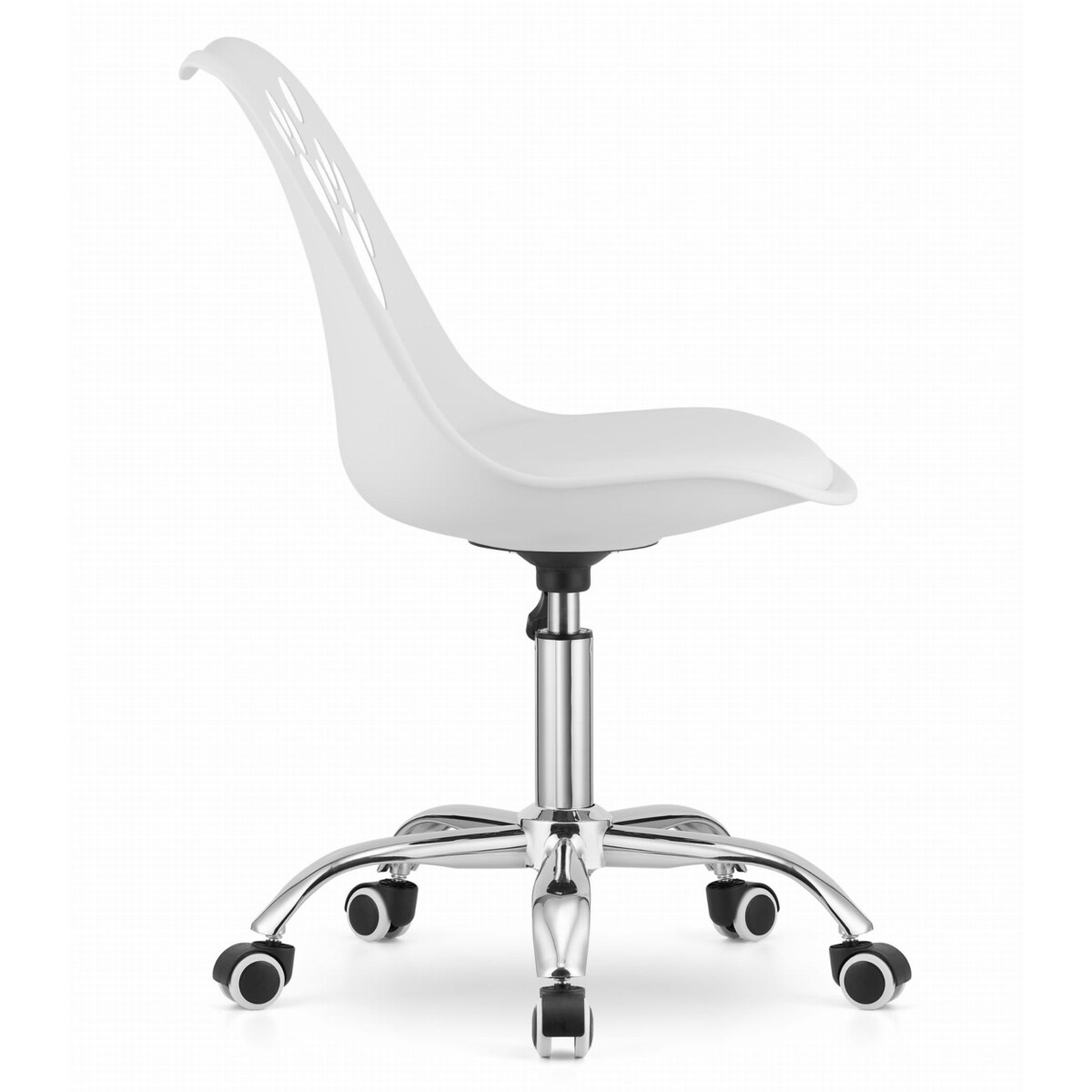 Krzesło Do Jadalni Kuchni Salonu Obrotowe Print - Białe