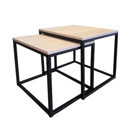 Stolik kawowy 2w1 CUBE dąb sonoma/czarny