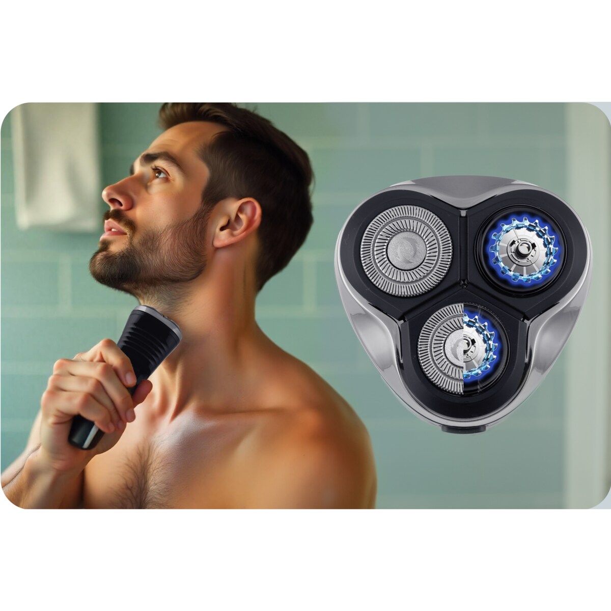 Maszynka do golenia 3 ostrza golarka do brody zarostu Berdsen