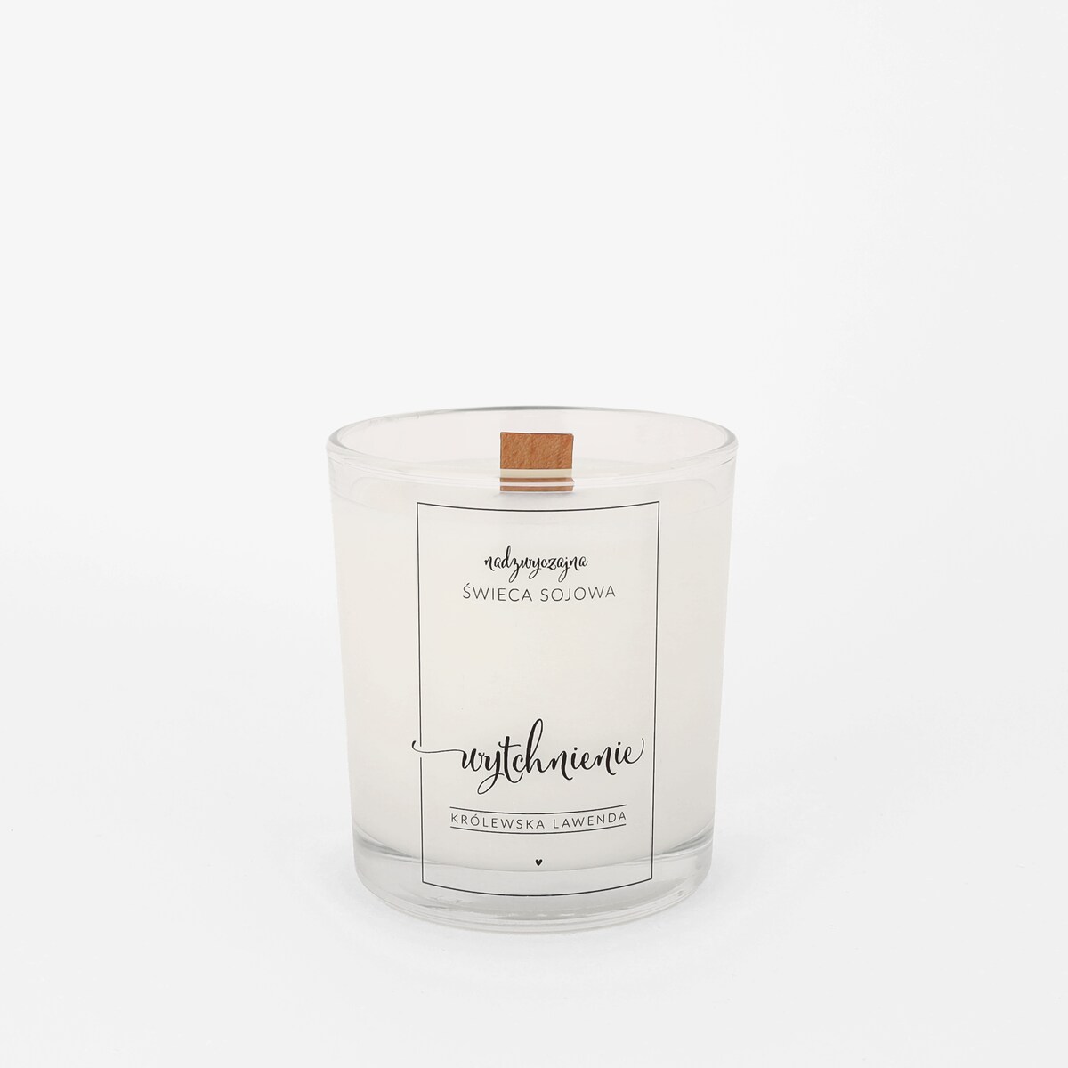 Świeca sojowa w szklance 180 ml - Wytchnienie KRÓLEWSKA LAWENDA