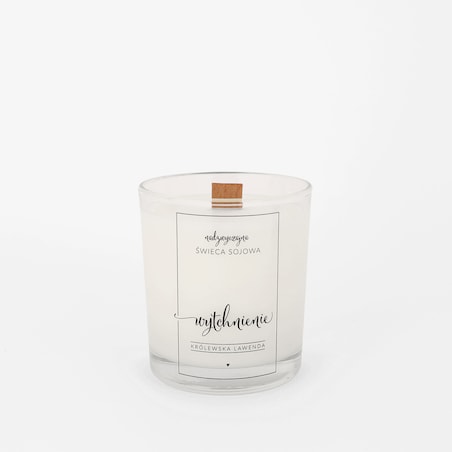 Świeca sojowa w szklance 180 ml - Wytchnienie KRÓLEWSKA LAWENDA