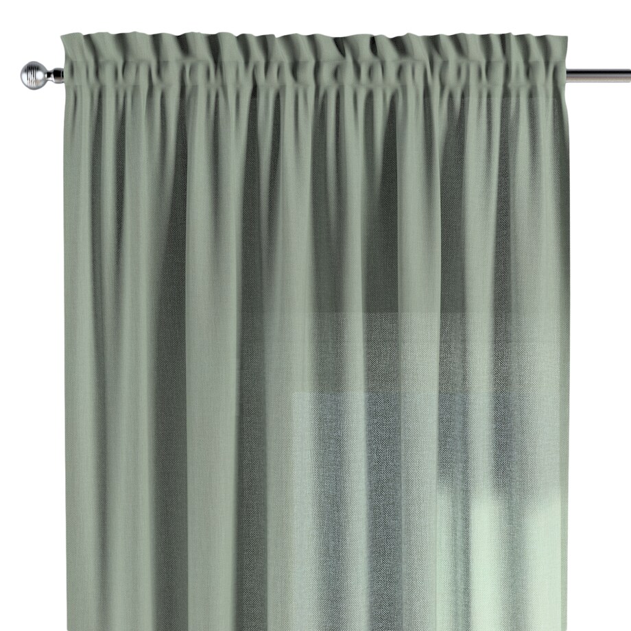 Zasłona na kanale z grzywką 1 szt. 130x245 eukaliptusowo zielony