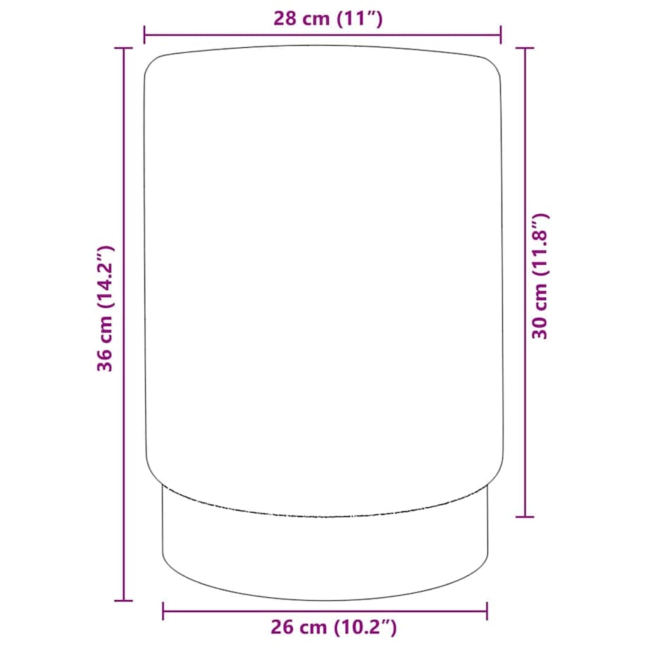 vidaXL Stołek, fioletowo-złoty, aksamit 28 x 36 cm