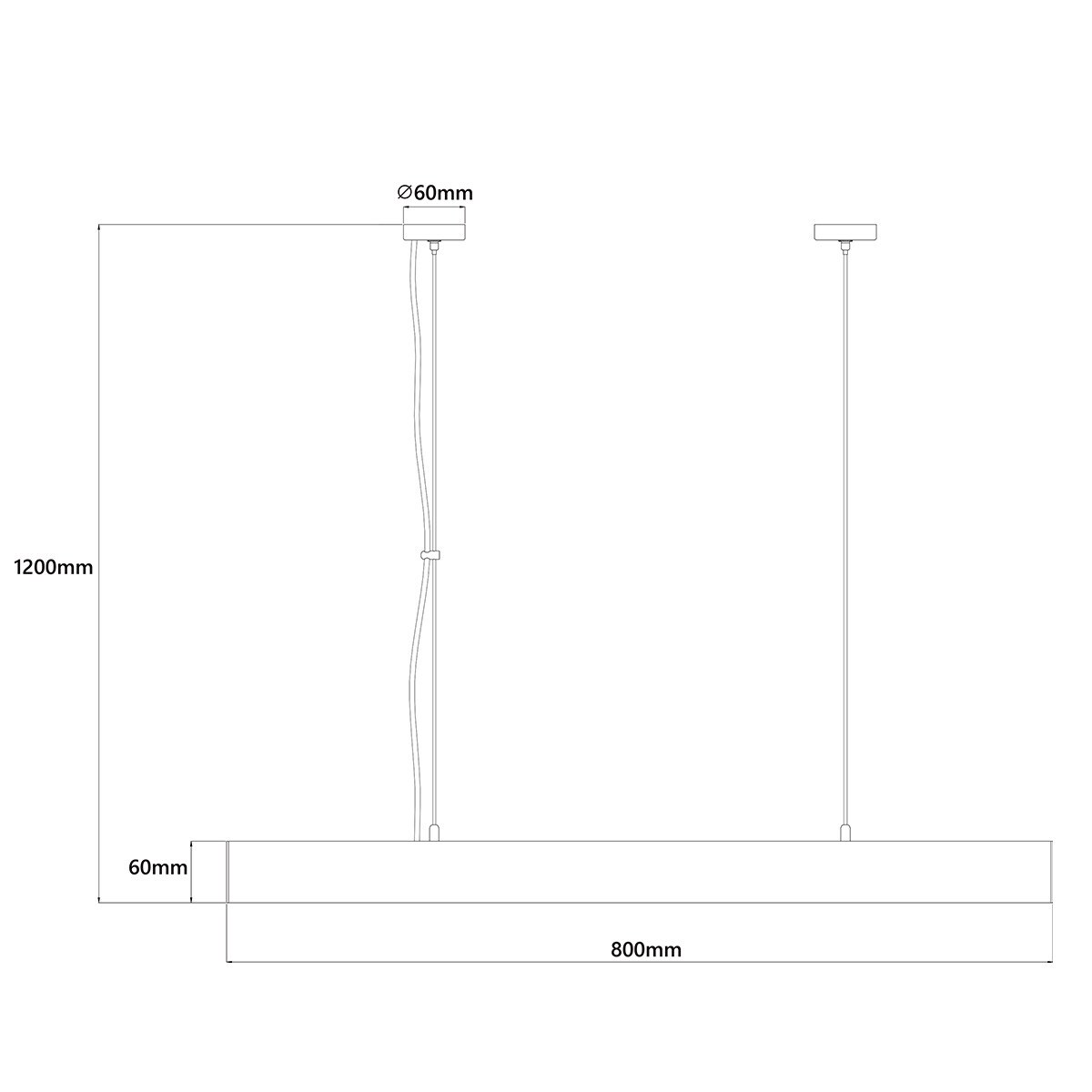 Lampa sufitowa wisząca Light Prestige Cali czarny LED 2700K-6500K (SMART) 1 szt.