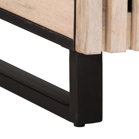 vidaXL Szafka nocna, biała, 50x34x60 cm, lite drewno mango