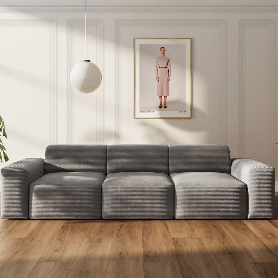 Villet Sofa 3 osobowa szara