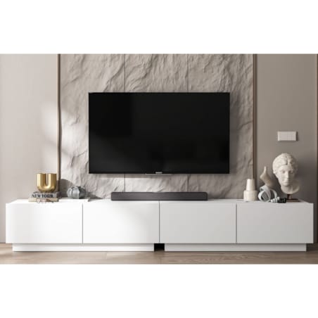 Szafka RTV Loft Stojąca / Wisząca Komoda RTV Biały MAT 240 cm