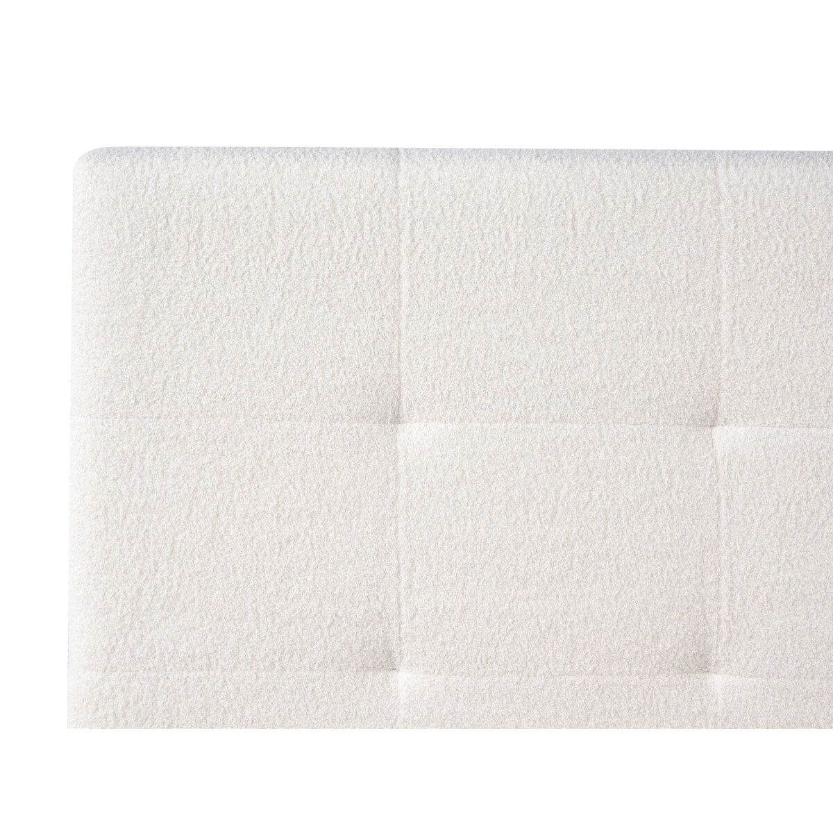 Łóżko z pojemnikiem Boucle LORIENT 140 x 200 cm Złamana biel