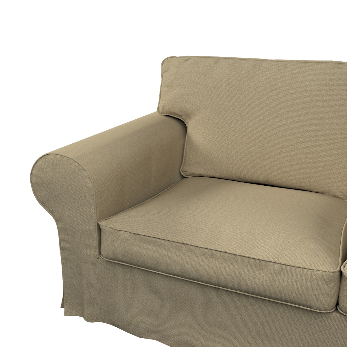 Pokrowiec na sofę Ektorp 2-osobową i leżankę, oliwkowy, 252 x 163 x 88 cm, Living