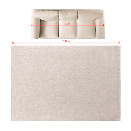 Dywan Solaro linen grey 200x290 cm, 200x290 cm