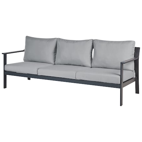 Sofa ogrodowa dla 3 osób KIATO Metal Ciemnoszary