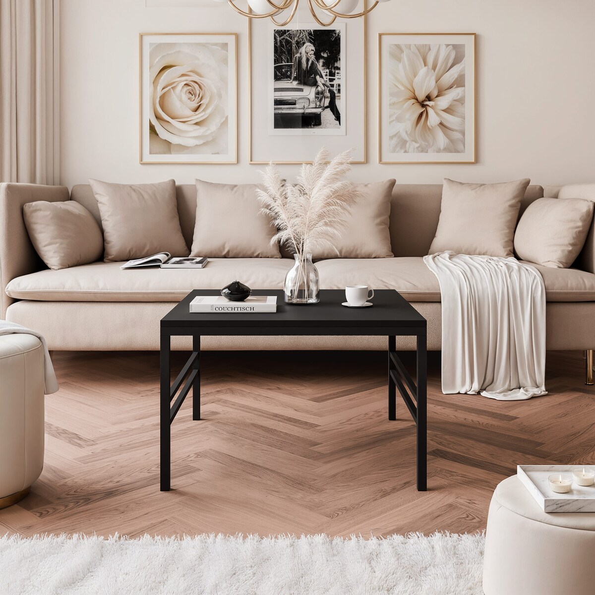 Stolik kawowy CZARNY 60cm FORMA