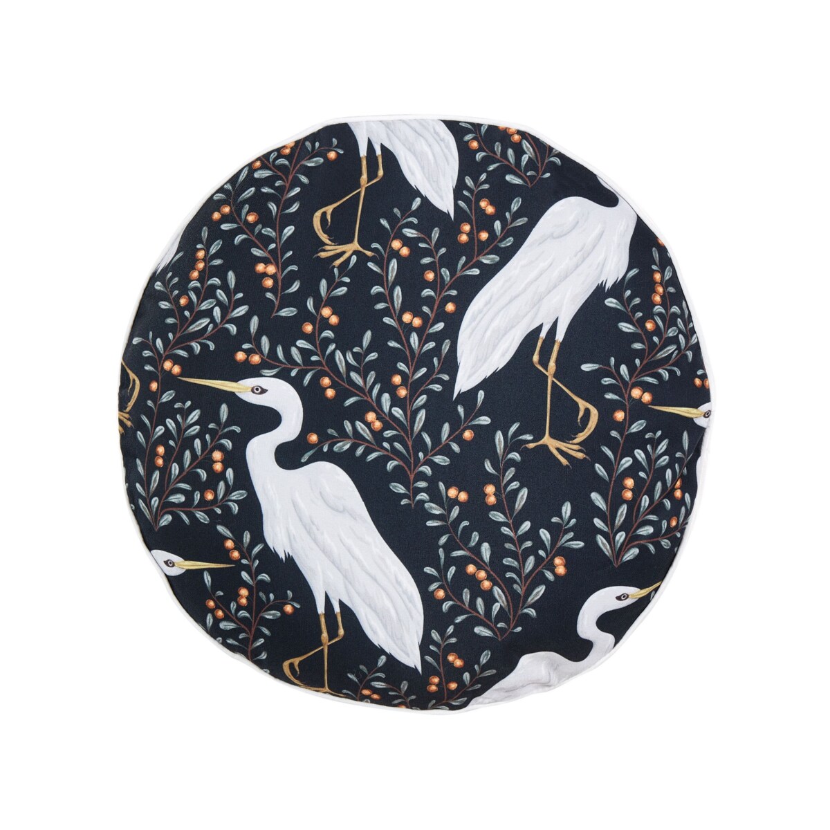 2 poduszki ogrodowe z motywem ptaków 40 cm czarne PIANAZZO