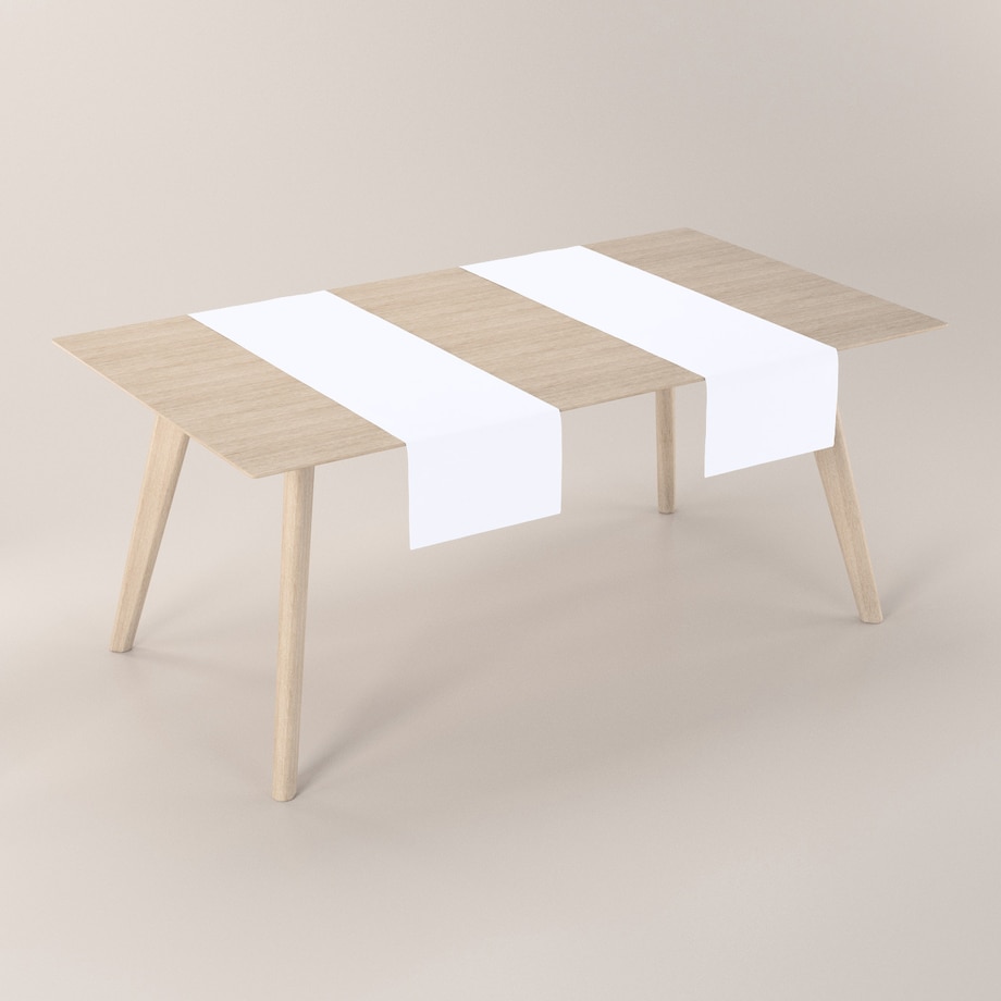 Bieżnik prostokątny 40x130 śnieżnobiały