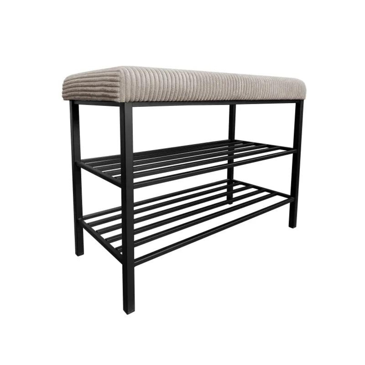 Stojak na buty z siedziskiem GAJA POSO-2 czarny/cappuccino