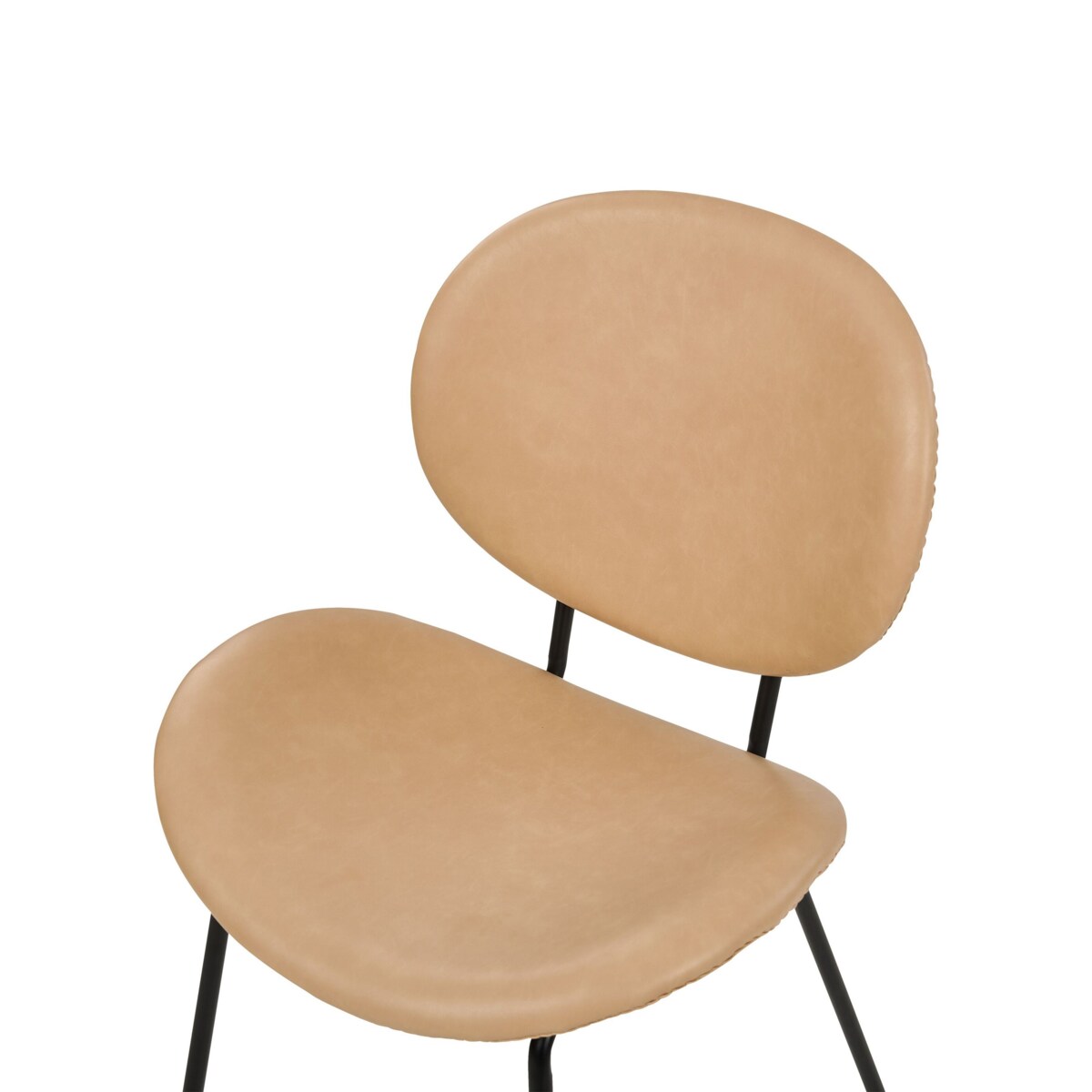 Zestaw 2 krzeseł do jadalni ekoskóra beżowy LUANA